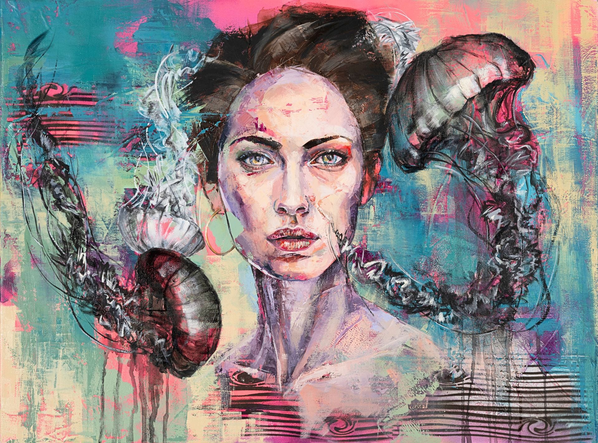 Portrait with jellyfish